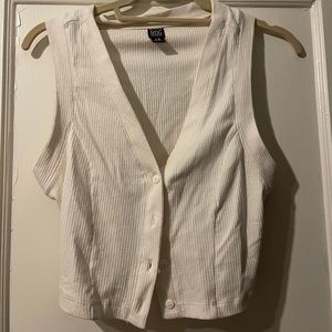 White BDG Button Down Tank Top